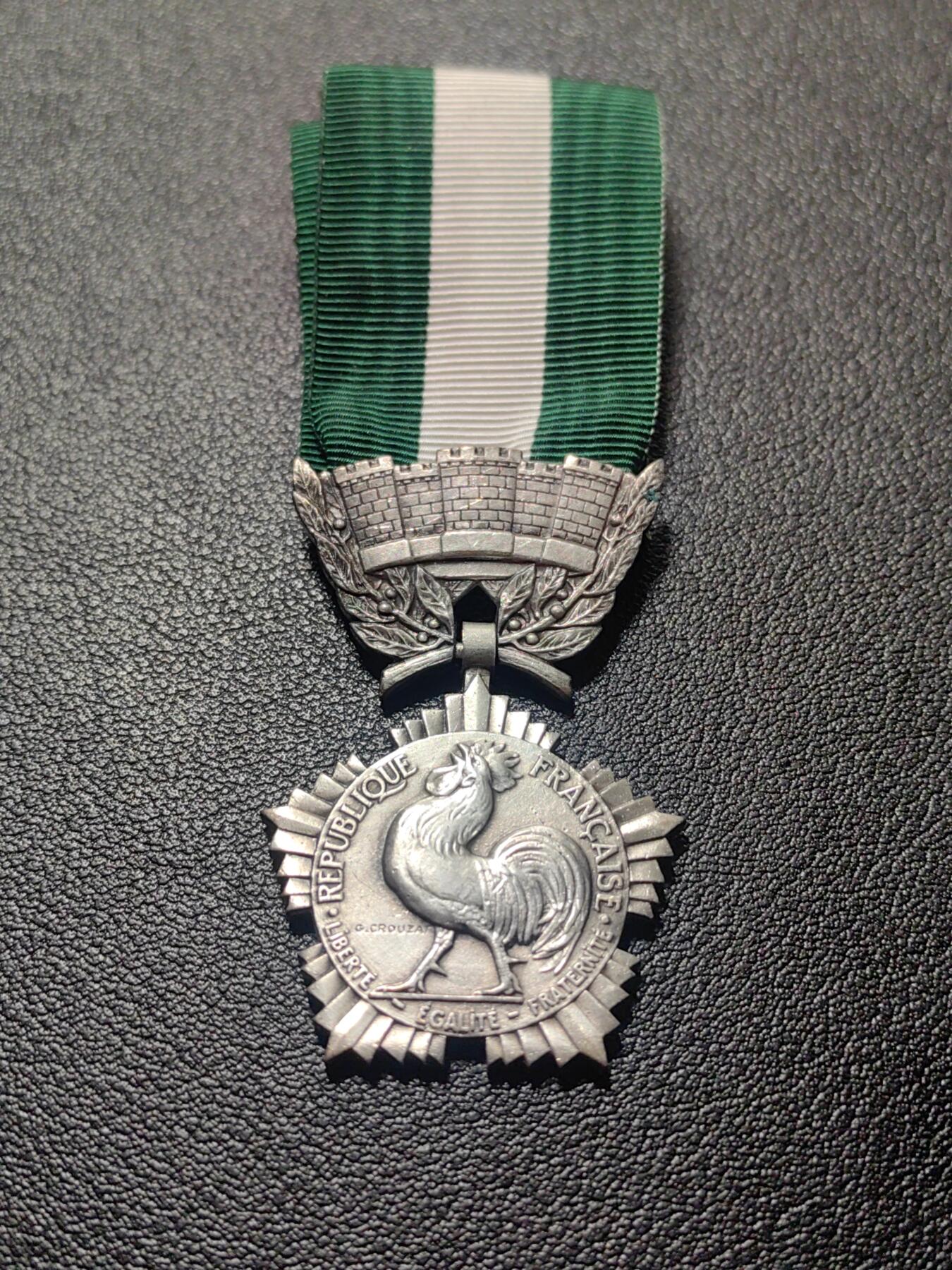 靖甫拍卖第九场 法国银级地方嘉奖奖章 银质