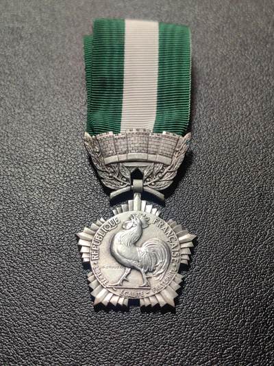 靖甫拍卖第九场 - 法国银级地方嘉奖奖章 银质