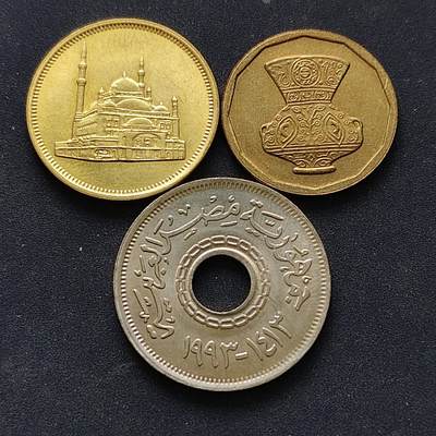 【全场包邮】纯粹捡漏拍518场 - 埃及1992-1993年3枚套币