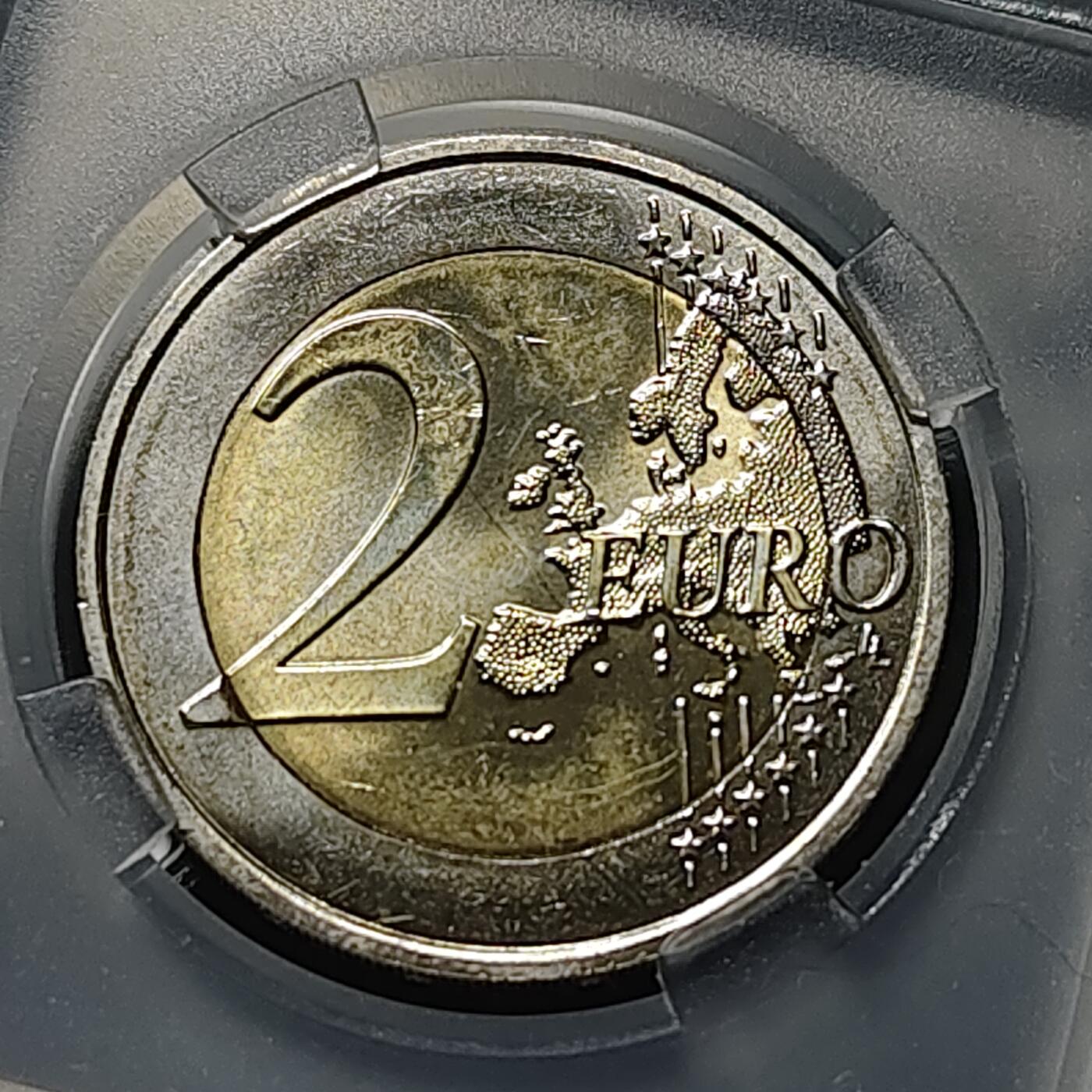 【全场包邮】纯粹捡漏拍518场 摩纳哥2012年2欧元阿尔伯特二世双色币（中拍3套以下拆盒发货）