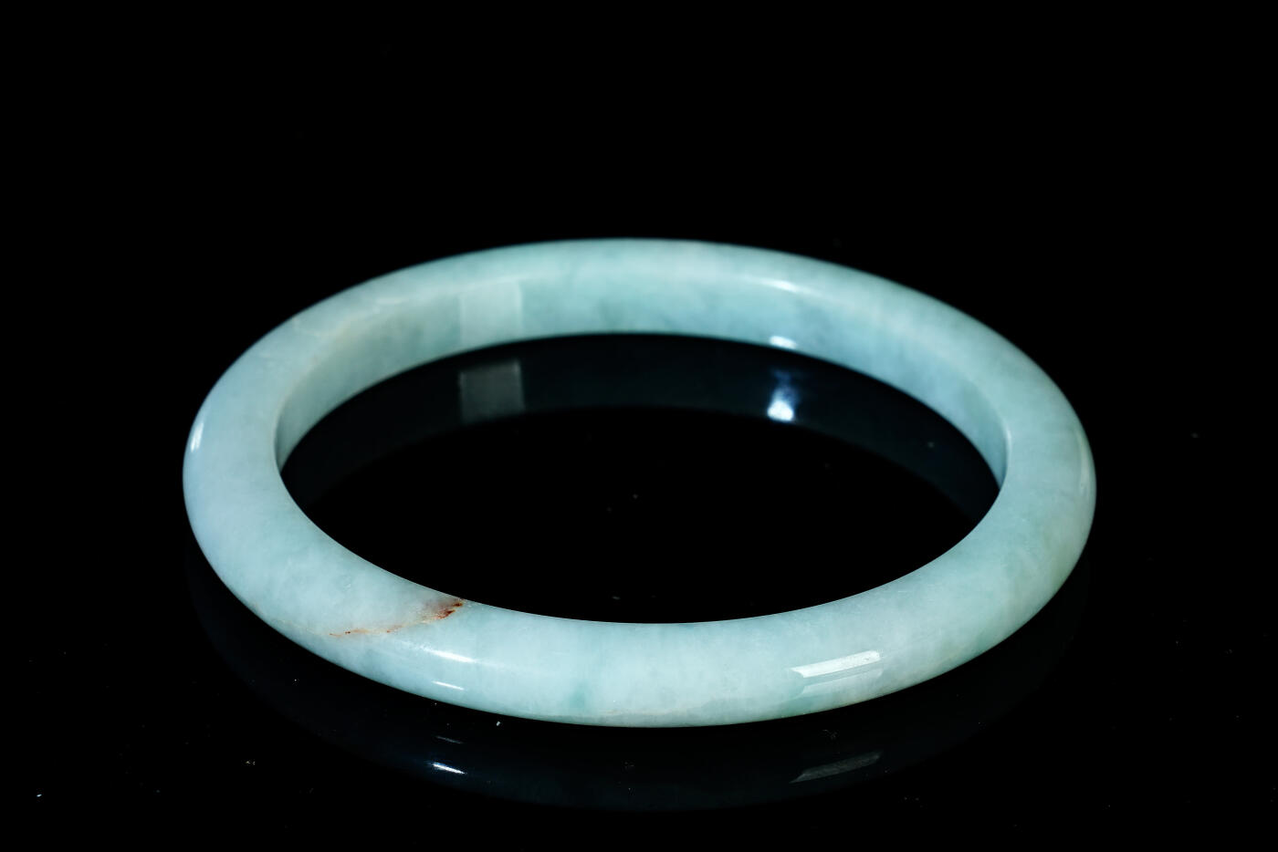 上海都达杂项专场六十八【全场包邮】 天然冰绿种翡翠（A货）手镯 附鉴定证书95-134