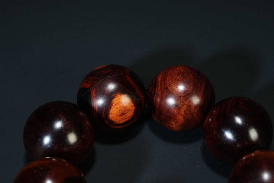 上海都达杂项专场六十八【全场包邮】 海南黄花梨3.0圆珠手串 附鉴定证书95-278