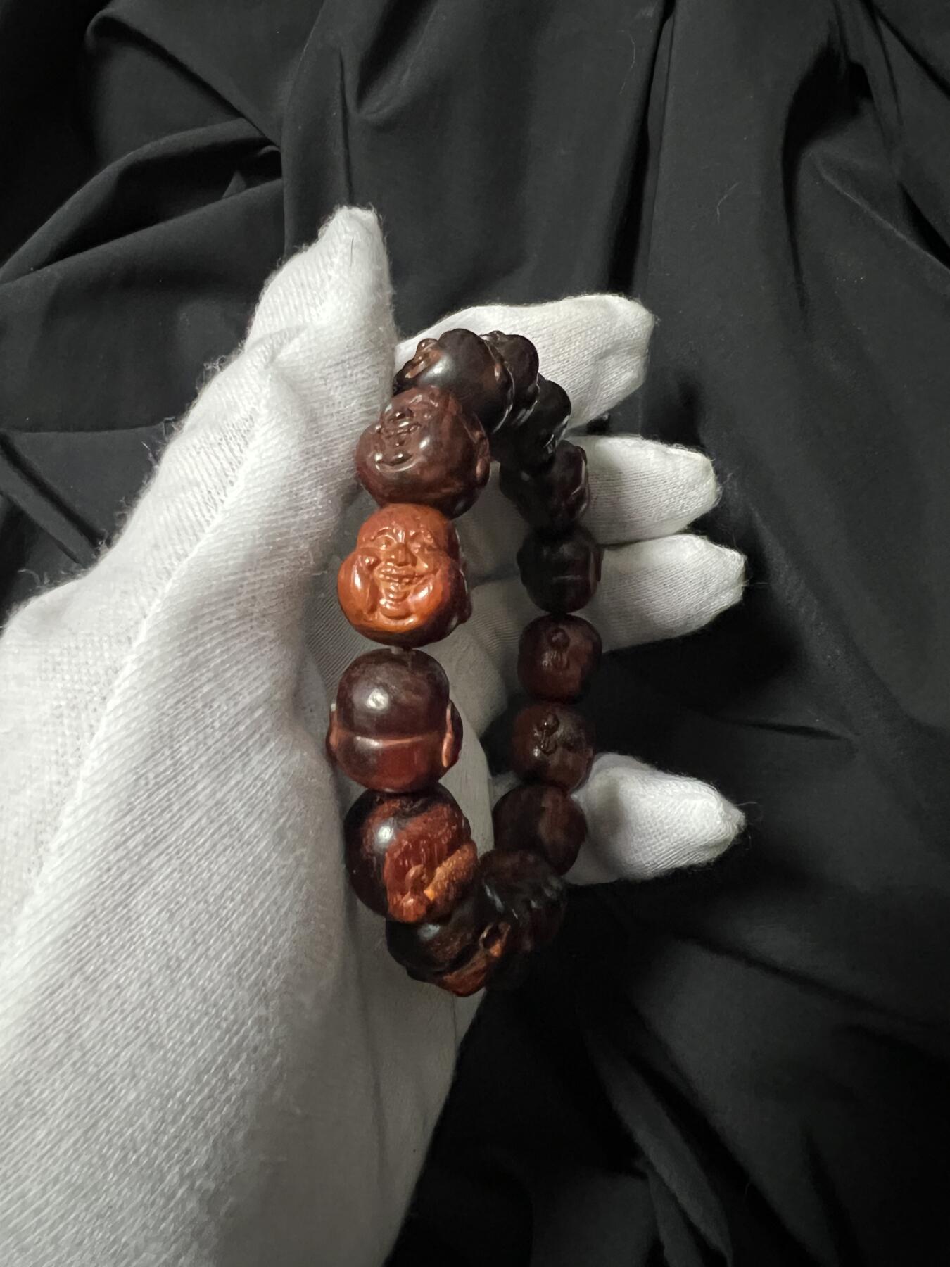 零元拍：印度小叶紫檀 1.5佛头手串。妥妥的高油高密，檀香宜人