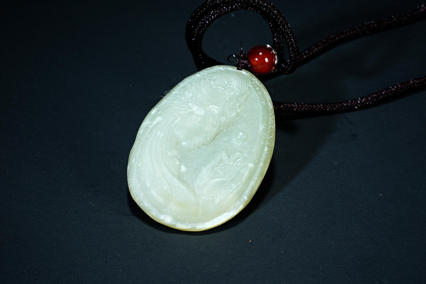 上海都达杂项专场六十八【全场包邮】 天然和田玉精雕《观音》挂件95-159