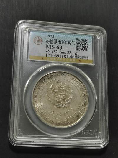 天下钱庄专场欢迎参拍 - 秘鲁100索尔银币