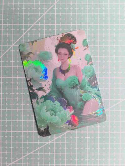 C先生卡牌 第26期 持续收拍品中…零手续费代拍 - 【彩闪】绘天阁《次元鉴赏》杨玉环·绿  双服饰(第二张特藏)