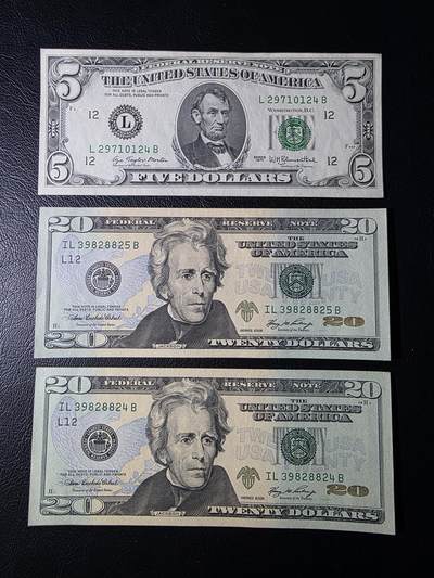 叁拾收藏第35期 - 美元3张  UNC