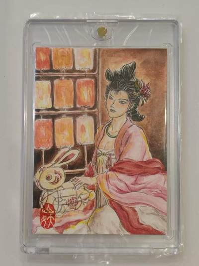 言遇卡牌 第七期【2026.04.11周六晚22：00截拍】 - 【手绘卡】【亲签】【钤印】小乔 卡背亲签 带卡砖