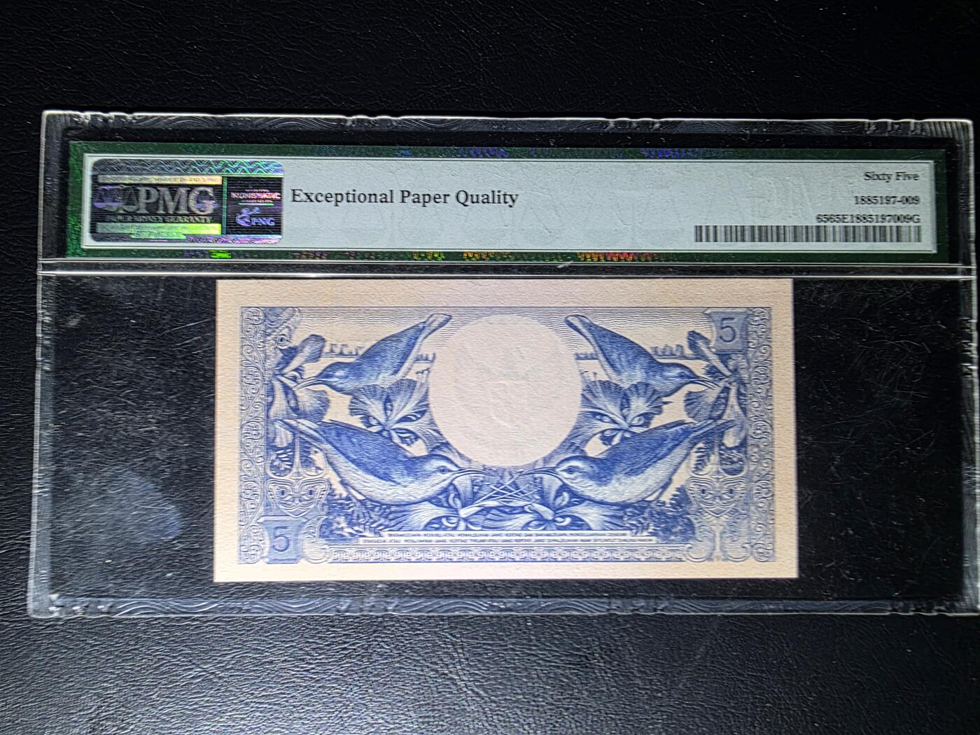 叁拾收藏第35期 印尼1959年5卢比  PMG65分