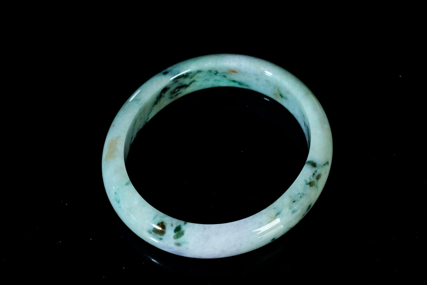 上海都达杂项专场六十八【全场包邮】 天然 翡翠（A货）蛋形手镯 附鉴定证书95-140