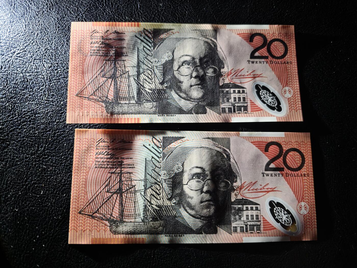 叁拾收藏第35期 澳大利亚20元 塑料钞  UNC
