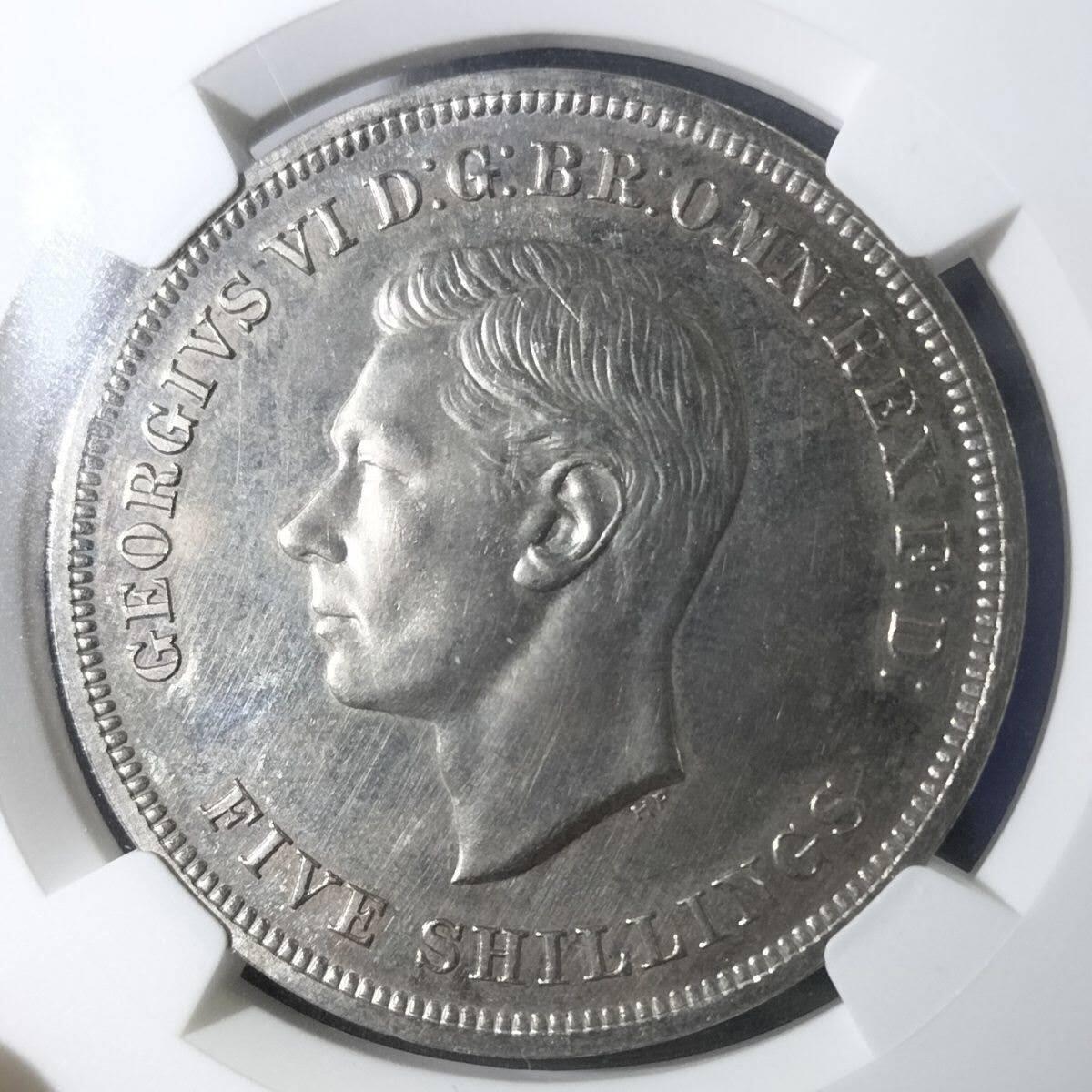 NGC PL61英国1951年乔治六世马剑 精制币 圣乔治屠龙