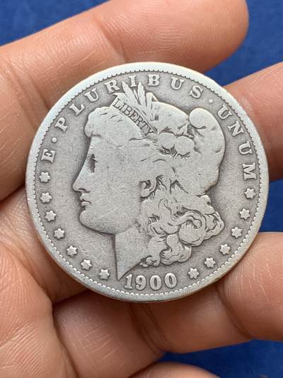 《竞宝斋》第478场 周日，周一 2场连拍 （全场包邮）欢迎送拍 - 美国1900年摩根1美元银币