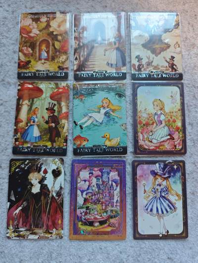 【随心含颖卡拍57期】卡游/集卡社/卡卡沃 抽卡机专场拍卖【无佣金】 - 爱丽丝梦游仙境卡 9张各种卡位