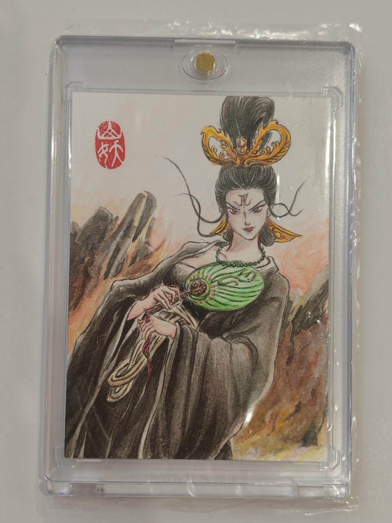 言遇卡牌 第七期【2026.04.11周六晚22：00截拍】 【手绘卡】【亲签】铁扇公主 画师山妖 卡背亲签 带卡砖