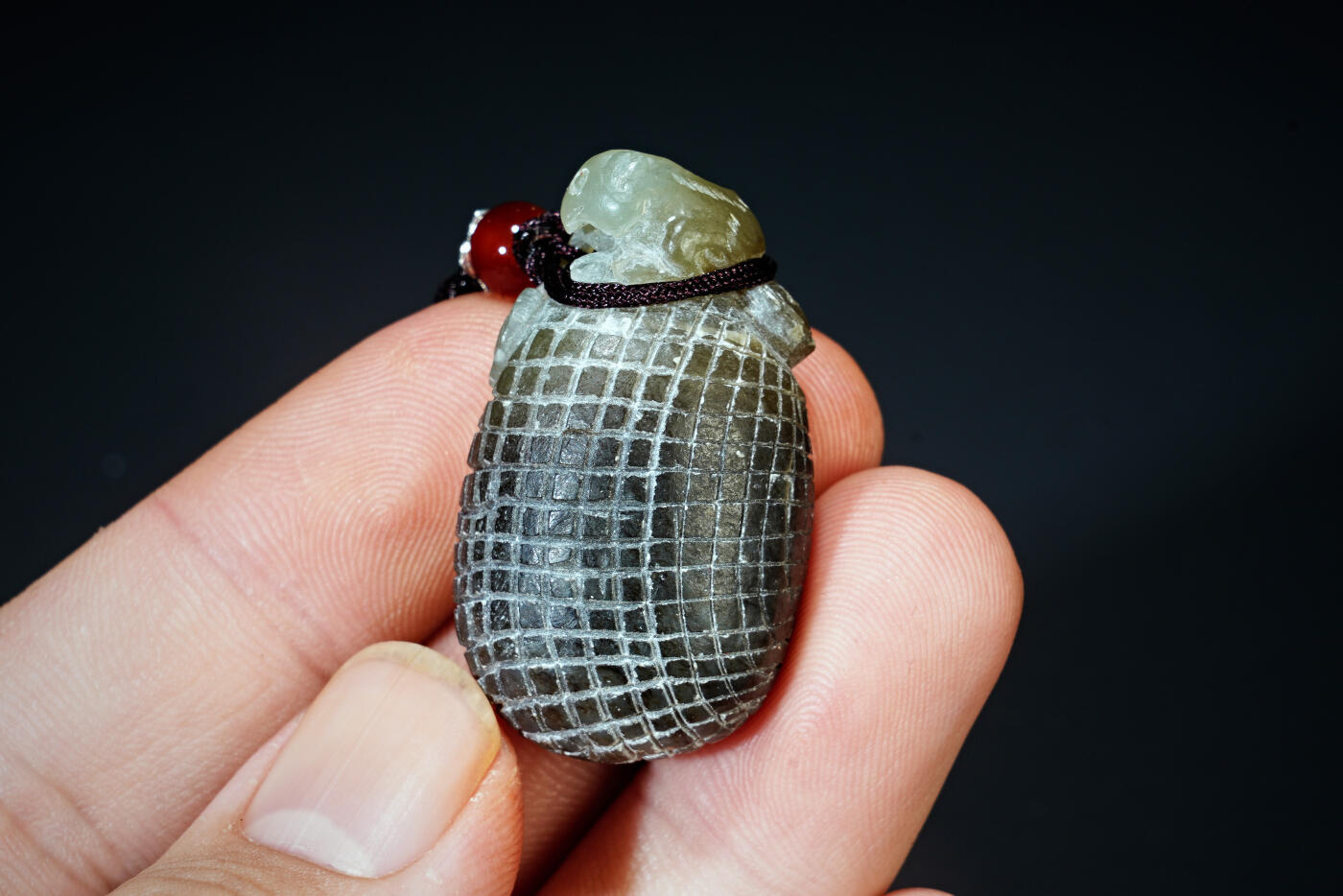 上海都达杂项专场六十八【全场包邮】 天然和田玉精雕《代代数钱》挂件95-155