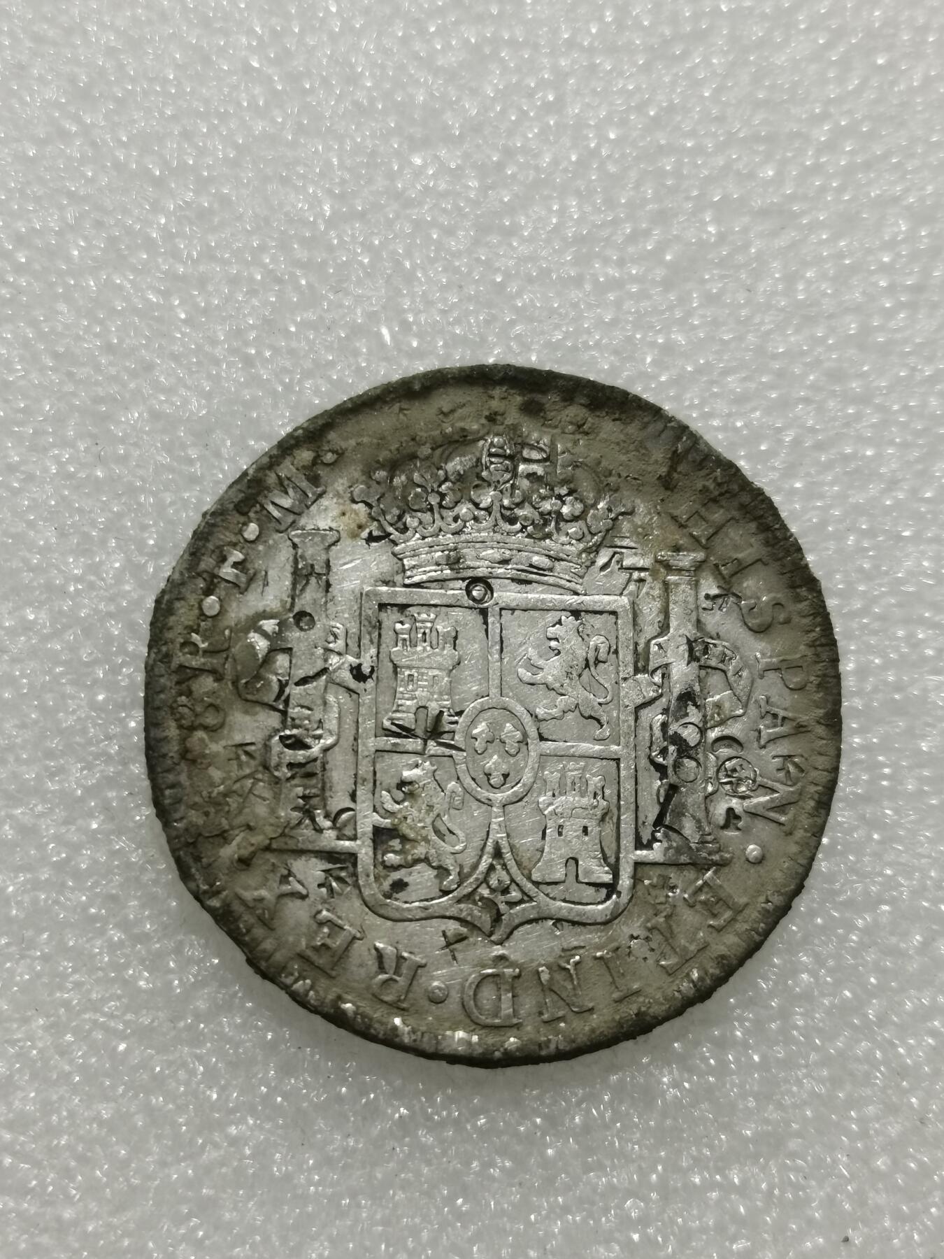 天下钱庄专场欢迎参拍 西属墨西哥卡三老双柱银币