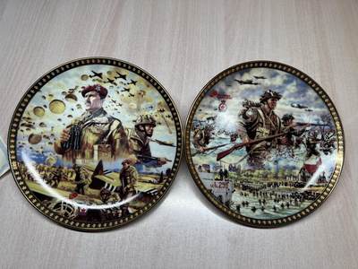 大猫徽章拍卖 第291期 - 加拿大二战国家保卫者纪念瓷盘，全球限量，带原版签名证书。