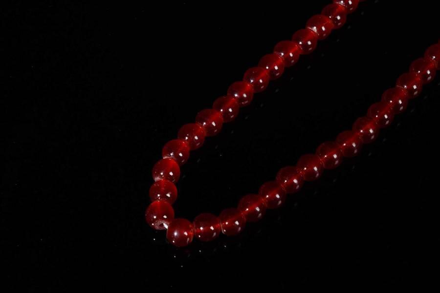 上海都达杂项专场六十八【全场包邮】 天然红玛瑙项链95-182