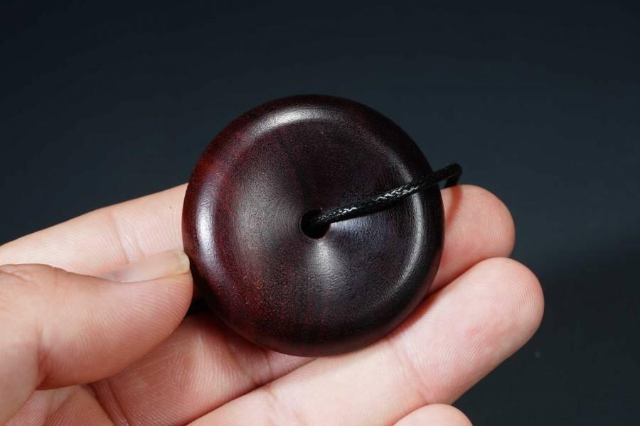 上海都达杂项专场六十八【全场包邮】 印度小叶紫檀平安扣挂件95-303