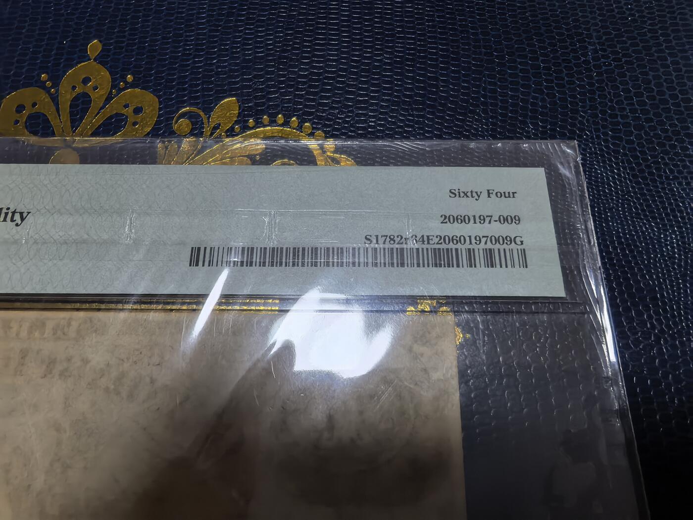 长老汇马年精选第十六场拍卖 1869阿根廷1比索单面纸钞，PMG 64，季军，更高7枚，百年纸钞，ebay同分3400多元