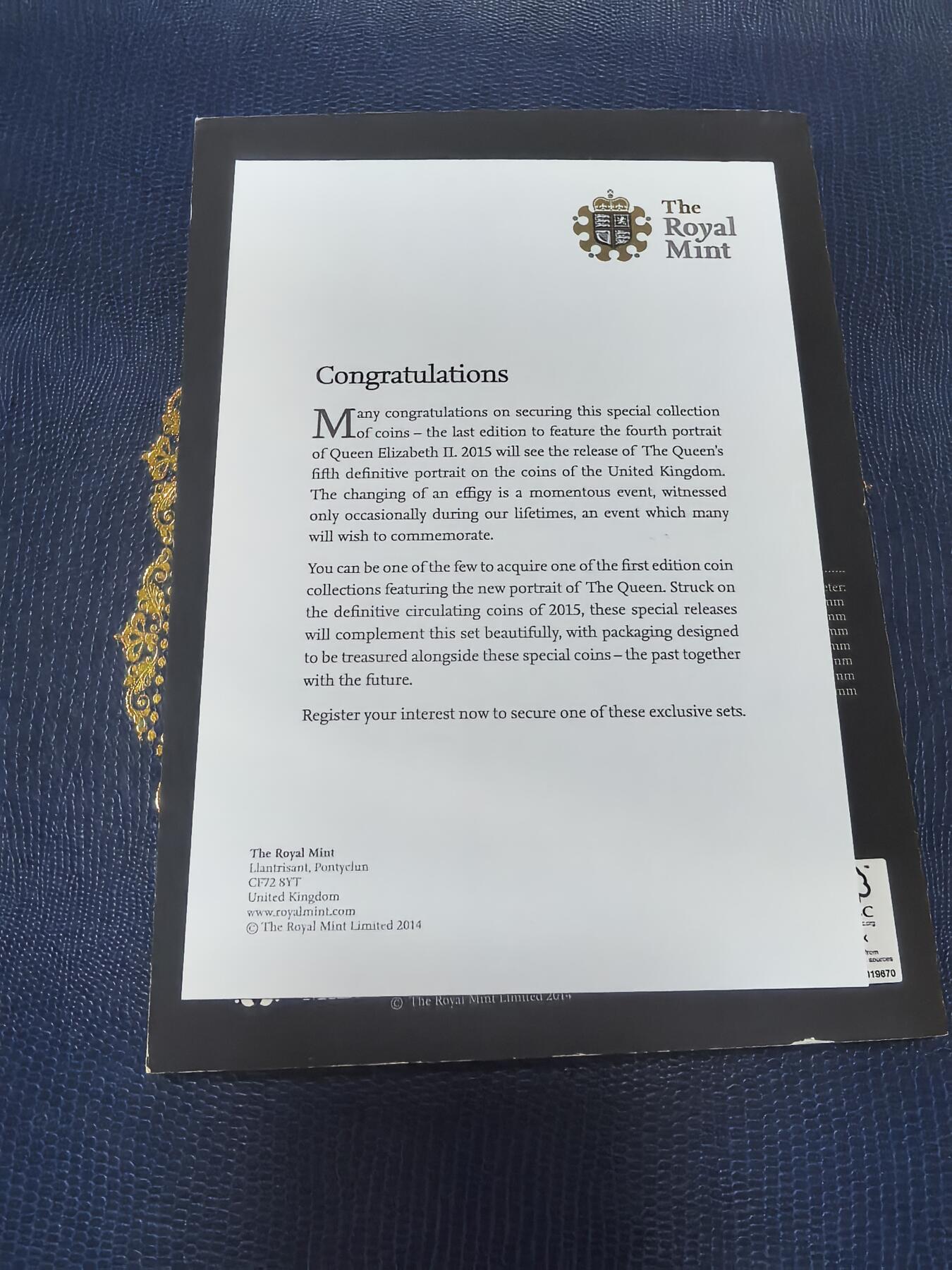 长老汇马年精选第十六场拍卖 2015英国盾徽8枚普制套币