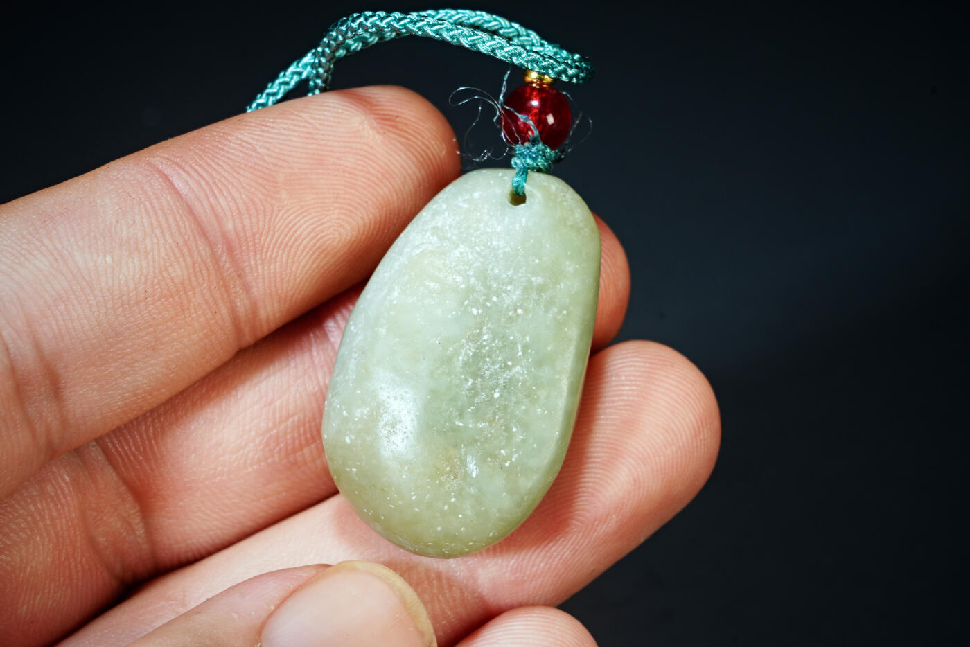 上海都达杂项专场六十八【全场包邮】 天然和田玉精雕《吉祥如意》挂件