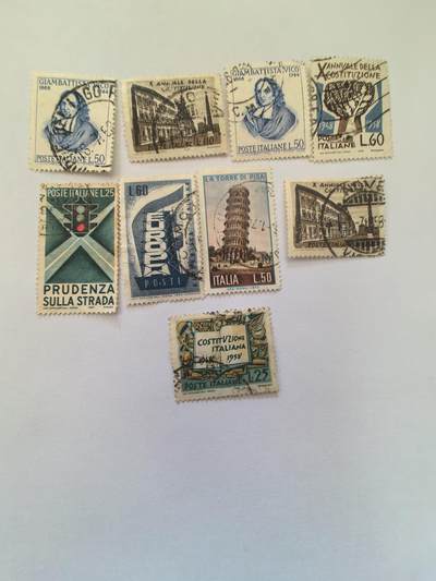 杂票 - 意大利邮票9枚旧品看图