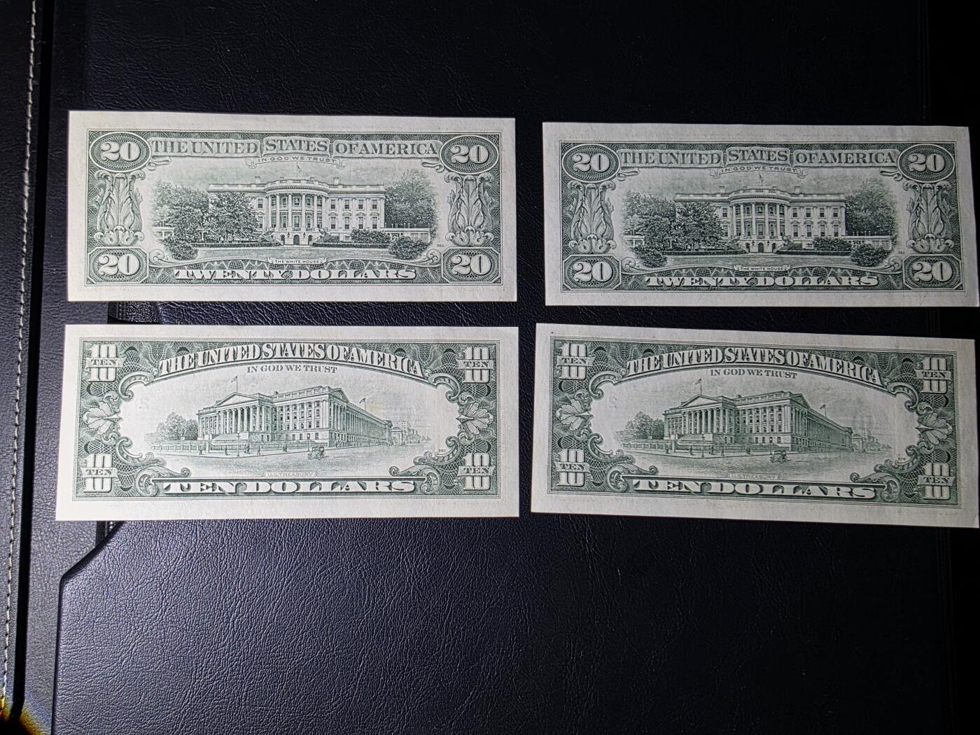 叁拾收藏第35期 小头美元4张  UNC