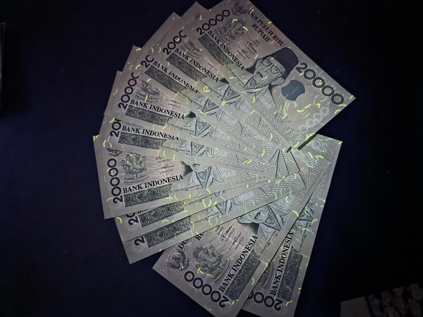 叁拾收藏第35期 印度尼西亚1998年2万卢比10张连号（文学家哈尔贾大部分全程无47） UNC