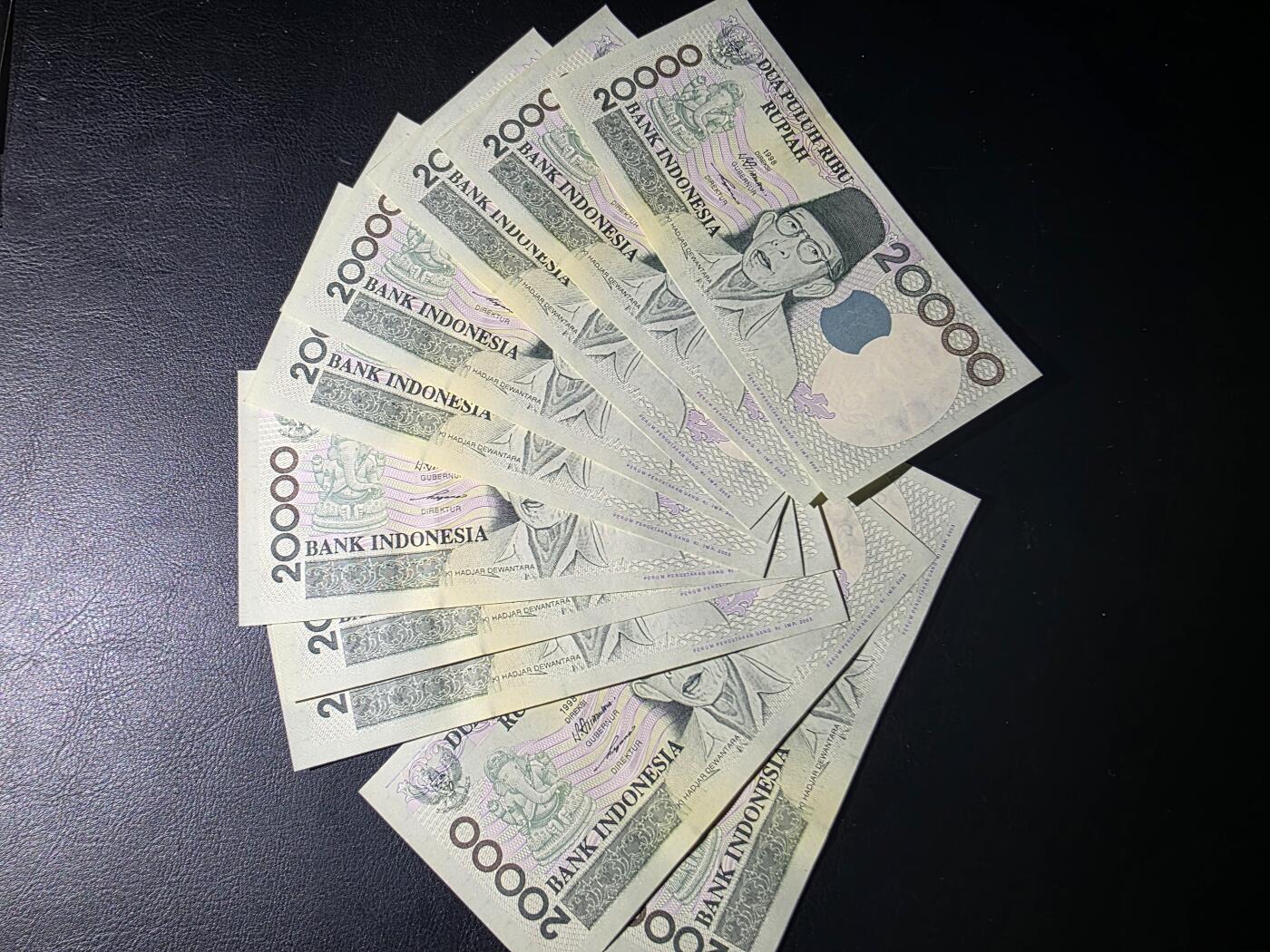 叁拾收藏第35期 印度尼西亚1998年2万卢比10张连号（文学家哈尔贾大部分全程无47） UNC