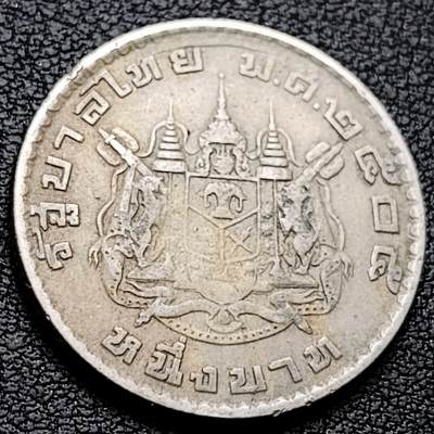 泉币菌-第221场-拍品多 请提前出价 - 泰国60年代拉玛九世早期1泰铢26.9MM 单年版 