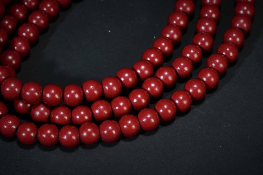 上海都达杂项专场六十八【全场包邮】 天然朱砂0.8圆珠多圈手串95-259