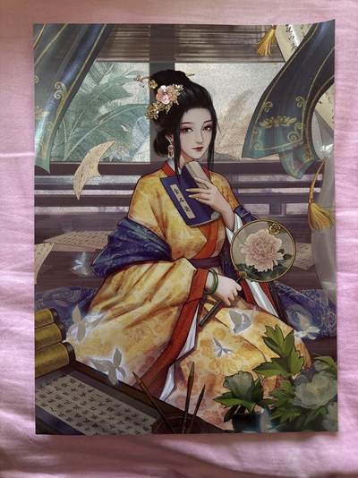 月落卡牌大清仓第8期 - 卡玩帕克  神州群英志   李清照   A4尺寸粗闪大卡一张