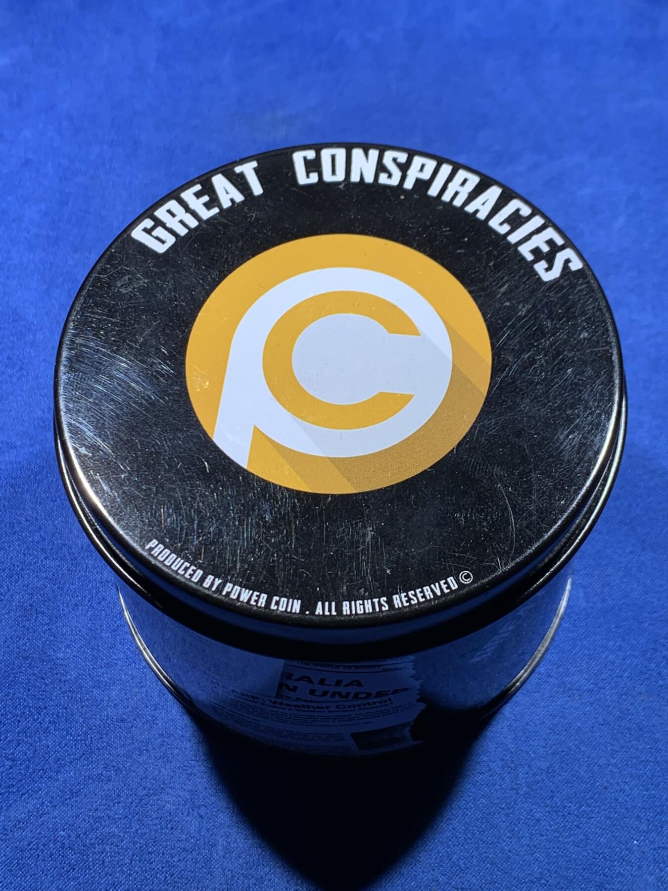 《竞宝斋》第478场 周日，周一 2场连拍 （全场包邮）欢迎送拍 帕劳2019年10元彩色精制银币 大阴谋系列-地平说（系列首枚） 2盎司999银 发行量500枚 盒证全