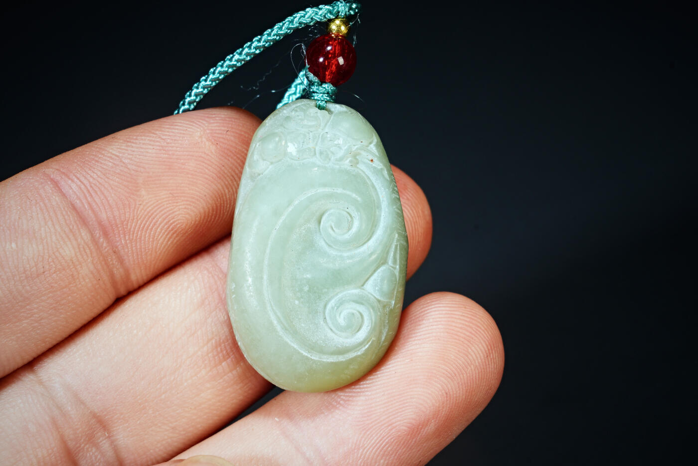 上海都达杂项专场六十八【全场包邮】 天然和田玉精雕《吉祥如意》挂件