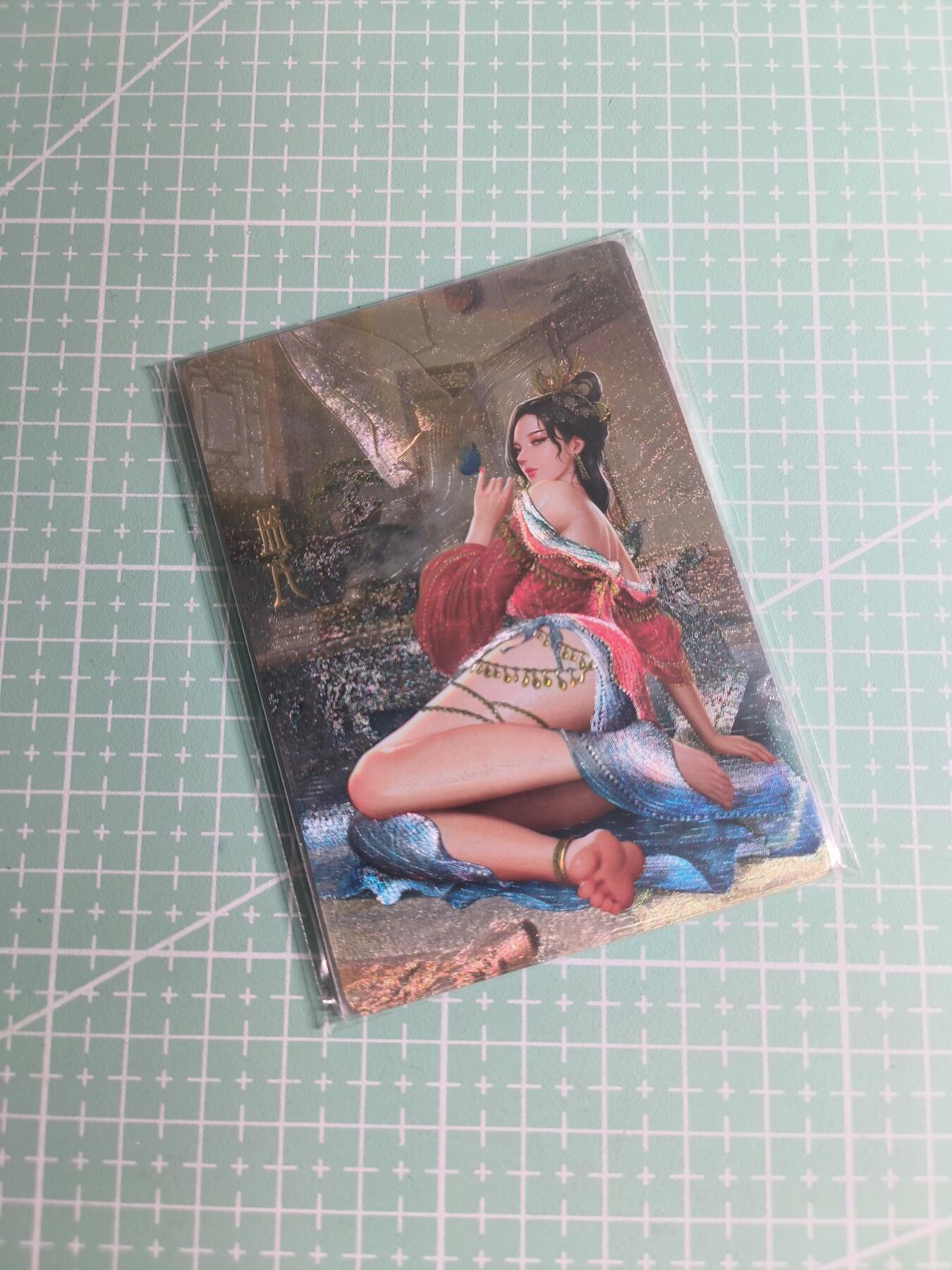 C先生卡牌 第26期 持续收拍品中…零手续费代拍 【粗闪】卡颜月色《金瓶梅》蓝氏 三渐变(第三张艺术)