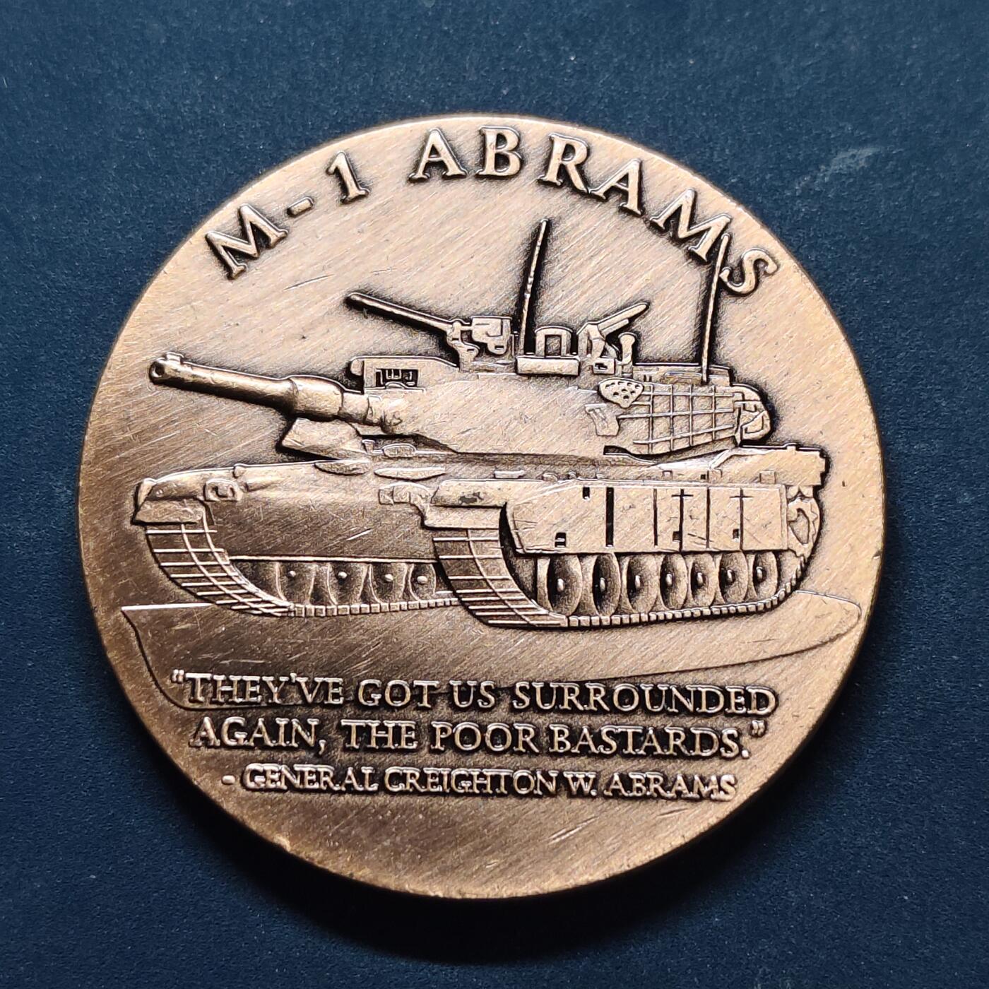 【全场包邮】纯粹捡漏拍518场 【纪念章】美国陆军M-1艾布拉姆斯坦克纪念章
