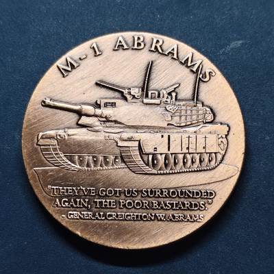 【全场包邮】纯粹捡漏拍518场 - 【纪念章】美国陆军M-1艾布拉姆斯坦克纪念章