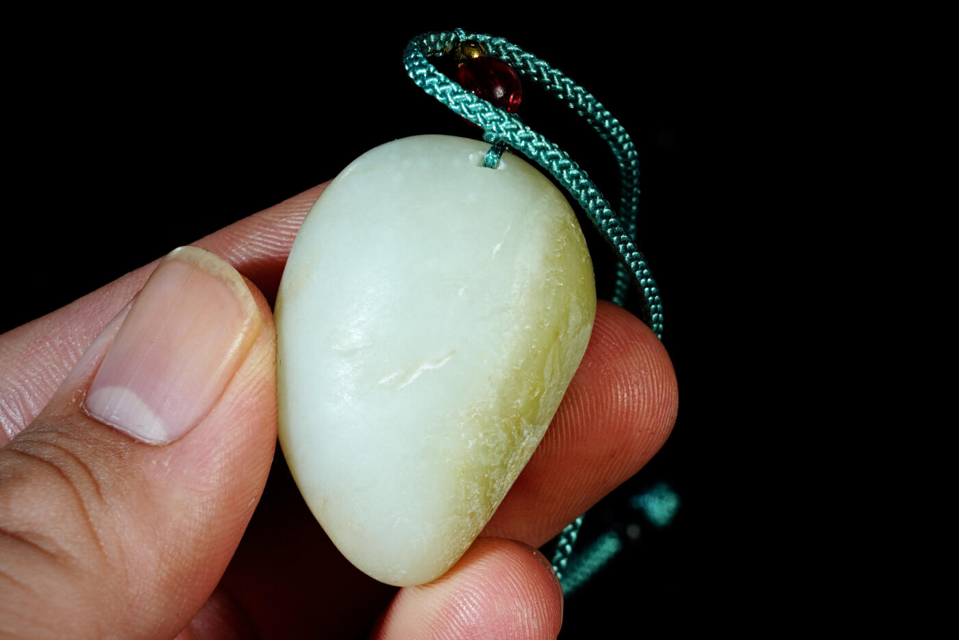 上海都达杂项专场六十八【全场包邮】 天然和田玉精雕《笑佛》挂件95-162