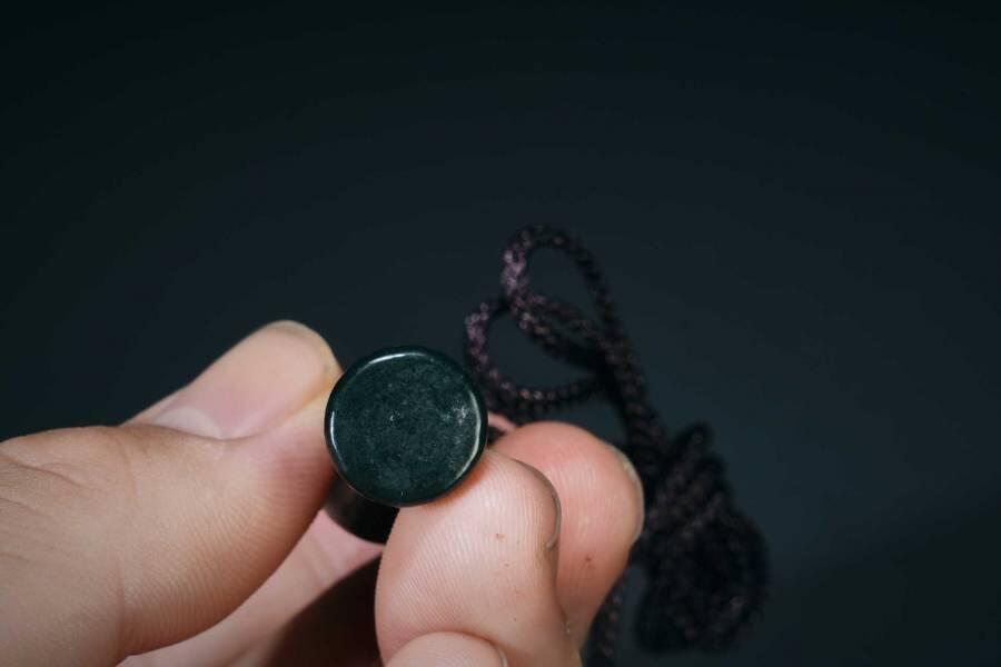 上海都达杂项专场六十八【全场包邮】 天然和田玉青玉宝瓶吊坠挂件 附鉴定证书95-199