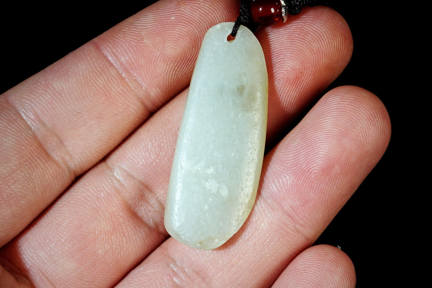 上海都达杂项专场六十八【全场包邮】 天然和田玉精雕《停舟惊鸥》挂件95-154