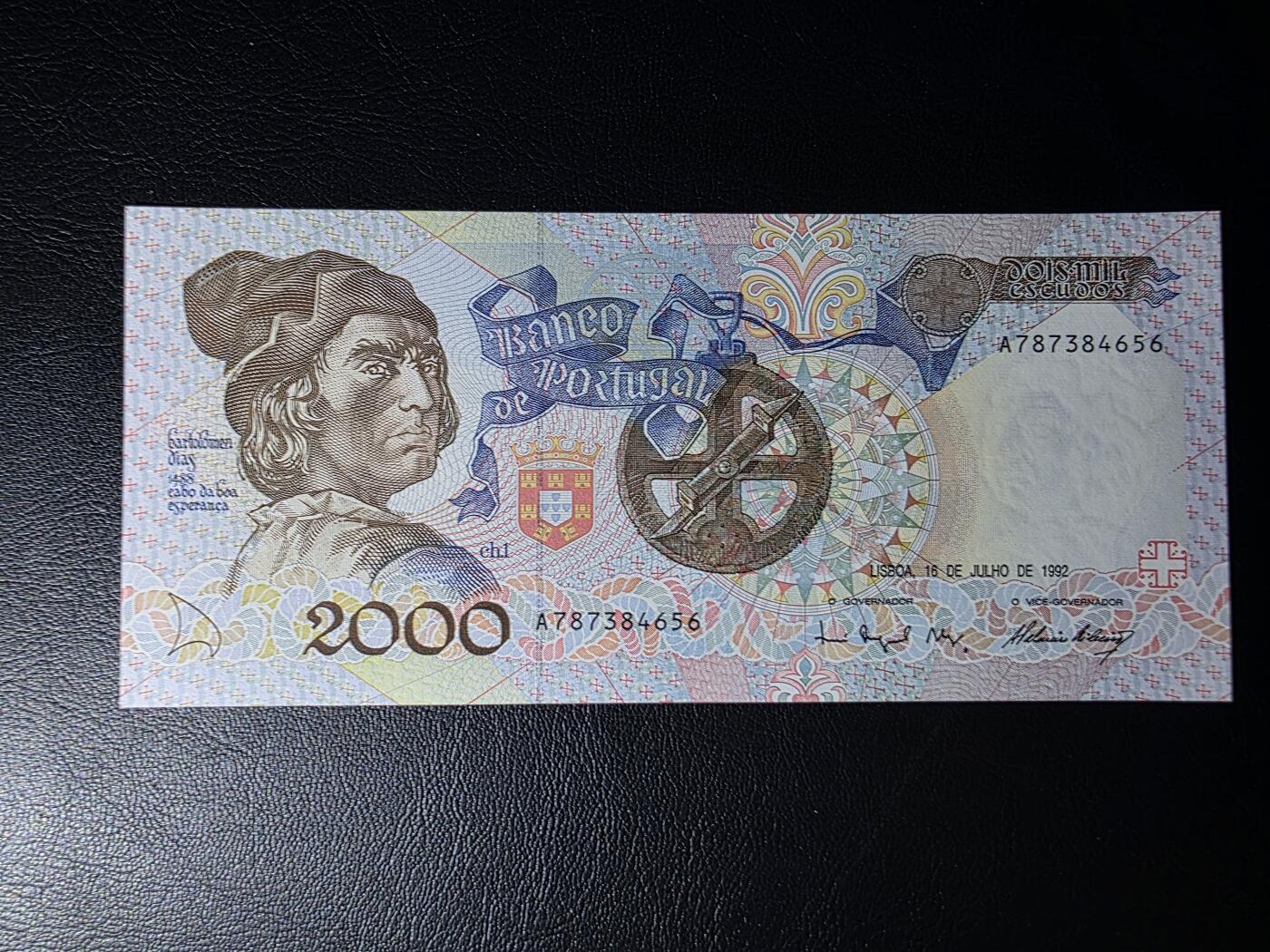 叁拾收藏第35期 葡萄牙1992年2000埃斯库多  UNC