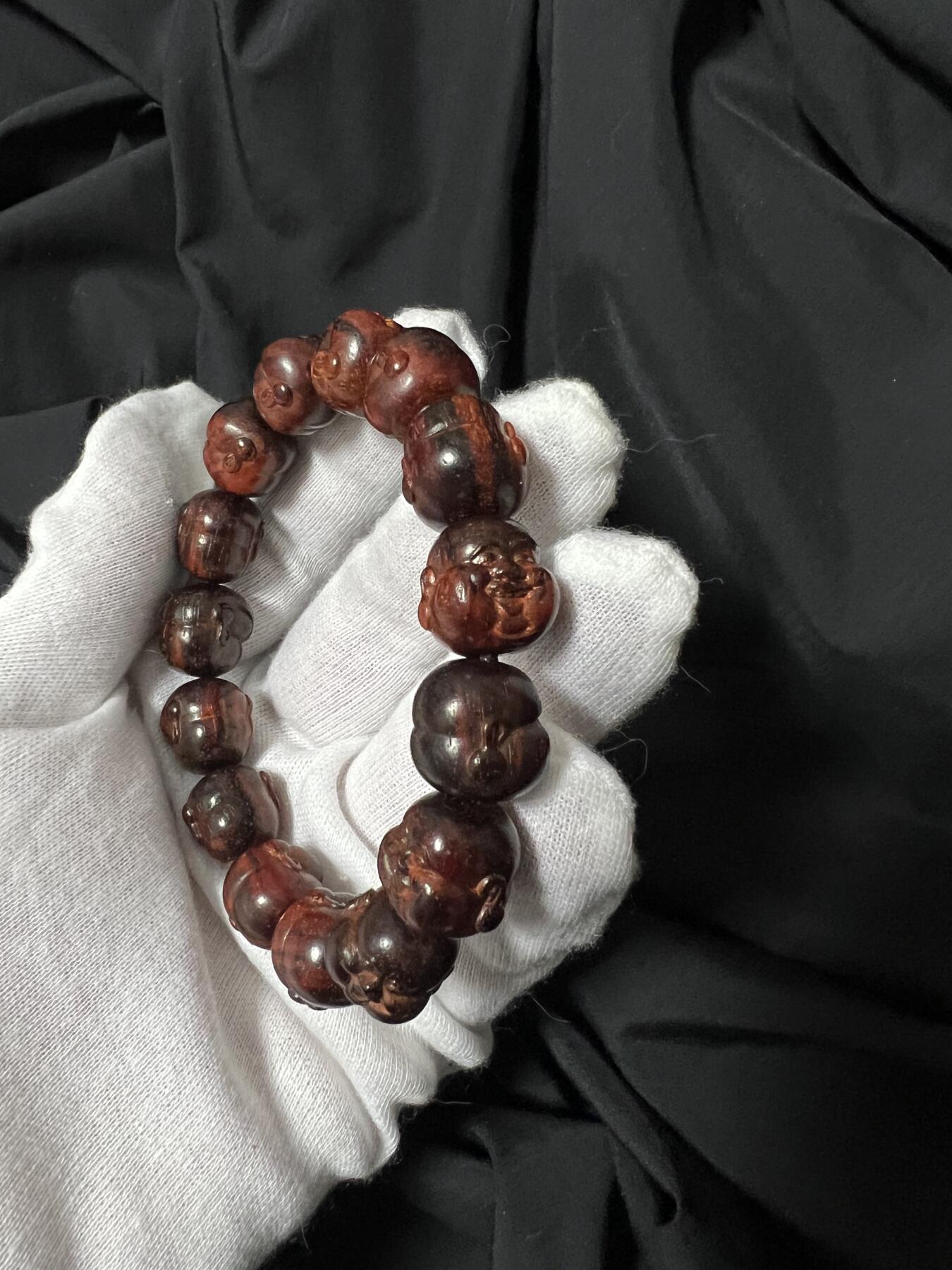 零元拍：印度小叶紫檀 1.5佛头手串。妥妥的高油高密，檀香宜人