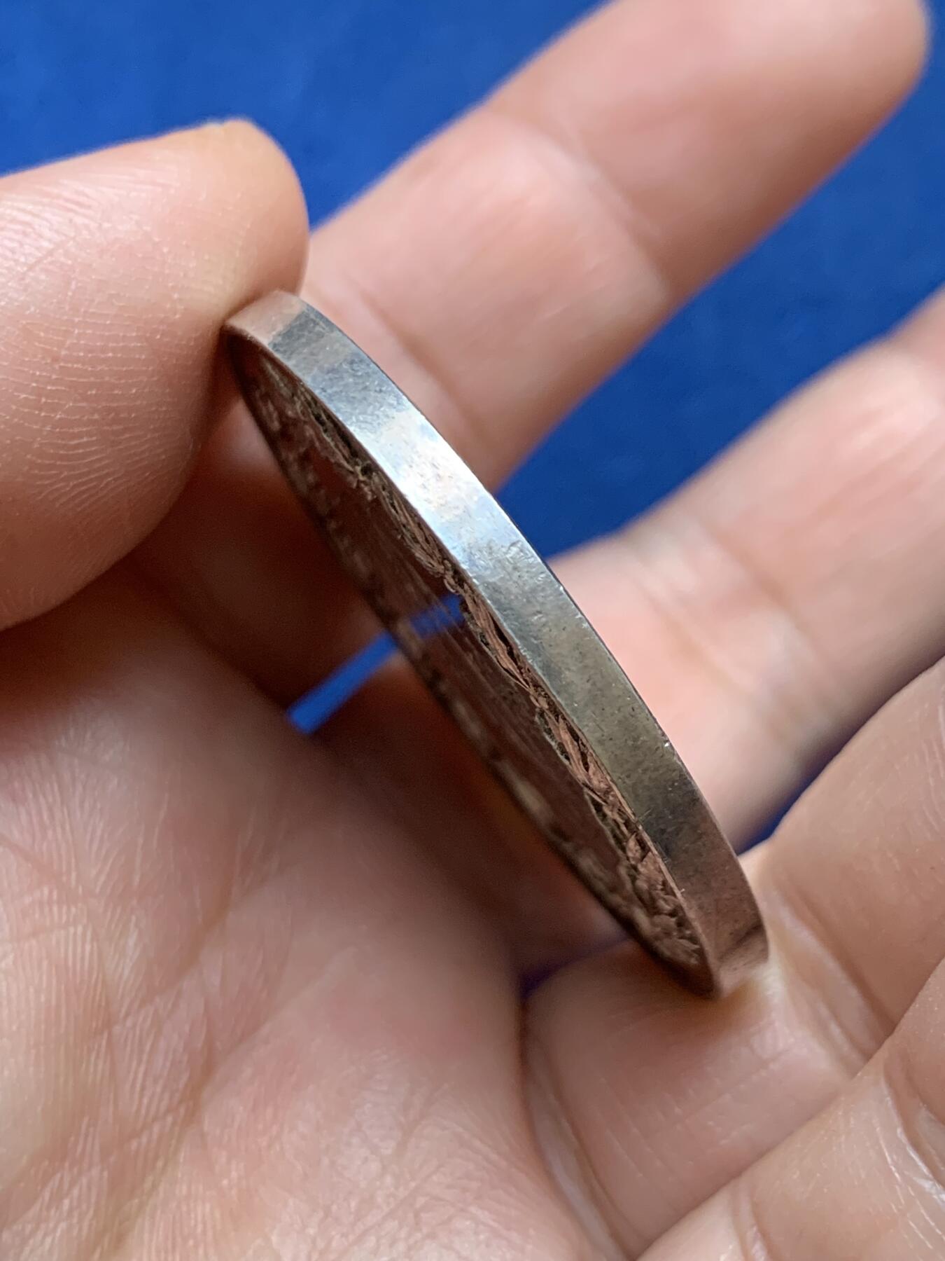 《竞宝斋》第478场 周日，周一 2场连拍 （全场包邮）欢迎送拍 法国1890年结婚纪念银章 41.3mm 38.1克 丰饶角银标 大版