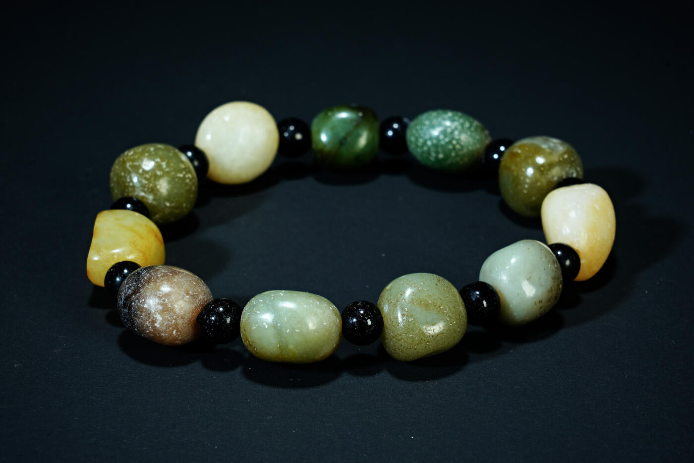 上海都达杂项专场六十八【全场包邮】 天然 和田玉籽料手串95-145