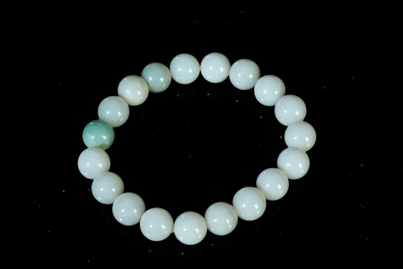 上海都达杂项专场六十八【全场包邮】 石英岩玉1.0圆珠手串 附鉴定证书95-185