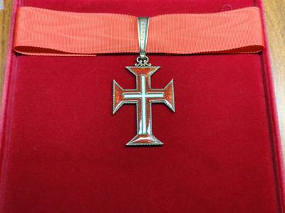 蜀地medal 2026春季精品专场 第5场 - 葡萄牙大军官级基督勋章 早期银质珐琅镀金 单脖子章 带一个盒子