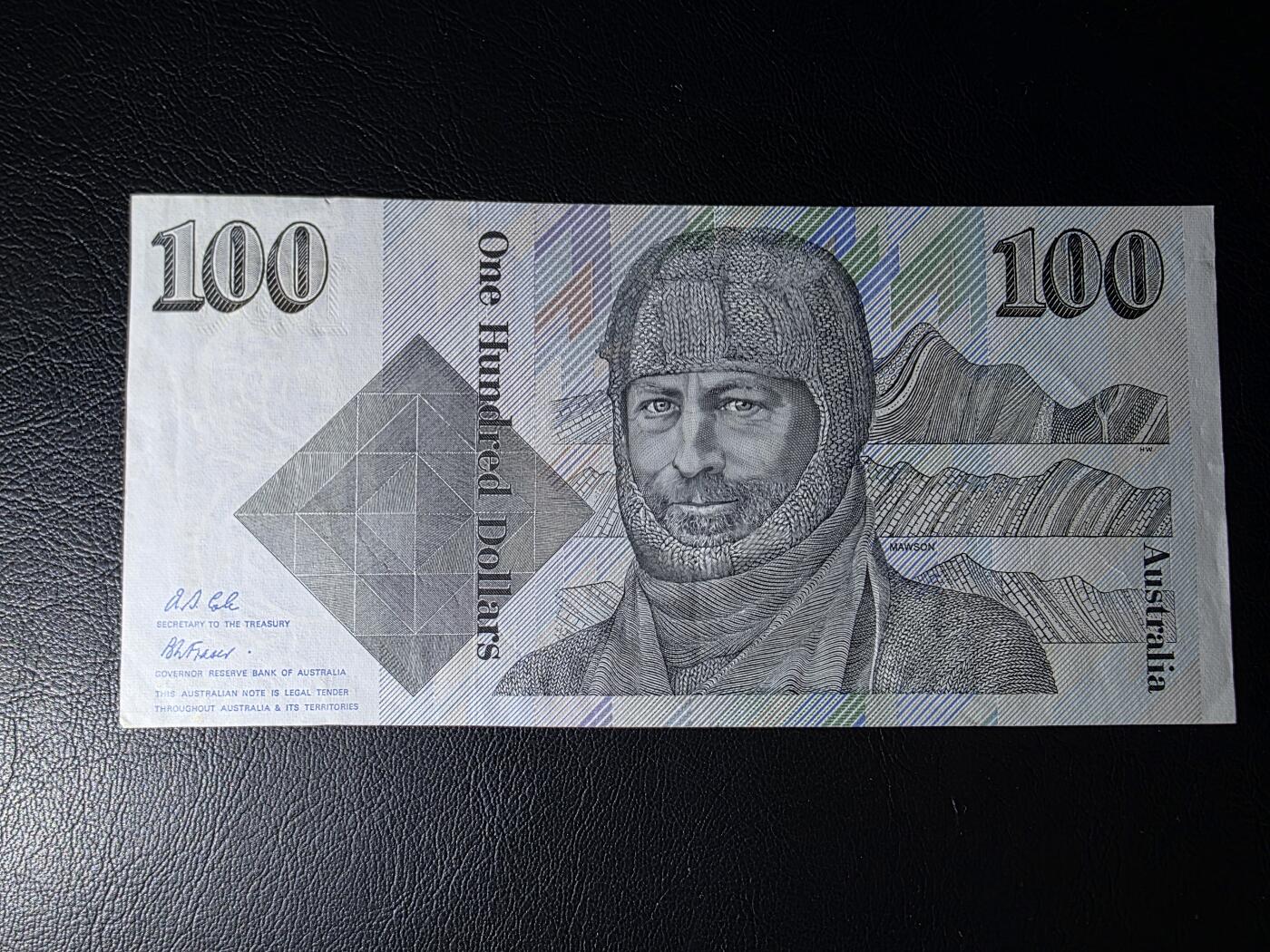 叁拾收藏第35期 澳大利亚100元   毛线帽  AU