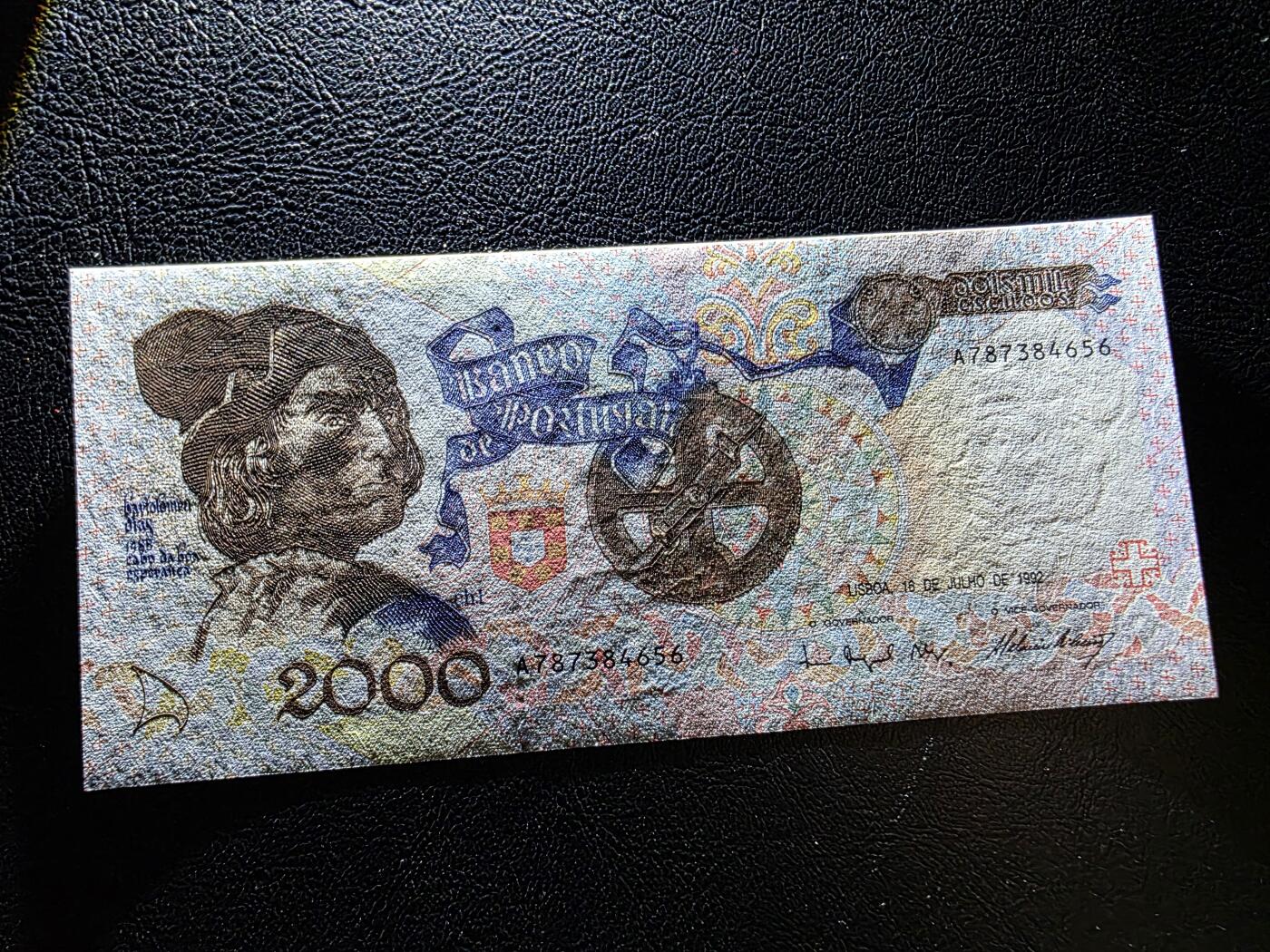 叁拾收藏第35期 葡萄牙1992年2000埃斯库多  UNC